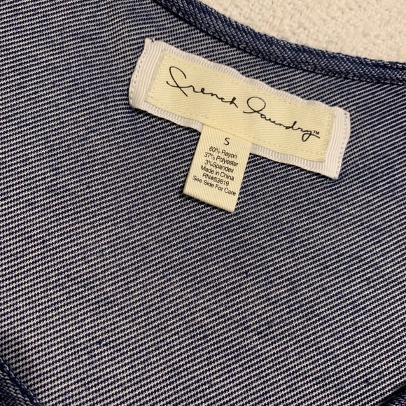 Cold Shoulder Denim Look Top NWOT - Picture 9 of 14